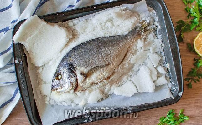 Приготовление рыбы в соли